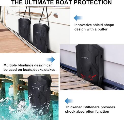 Boat Fenders 2 Packs Boat Bumpers for Docking with Ropes,Upgraded Boat Fenders Bumpers Fit for Bass Boat and Jon Boat,Dock,etc in Saudi Arabia