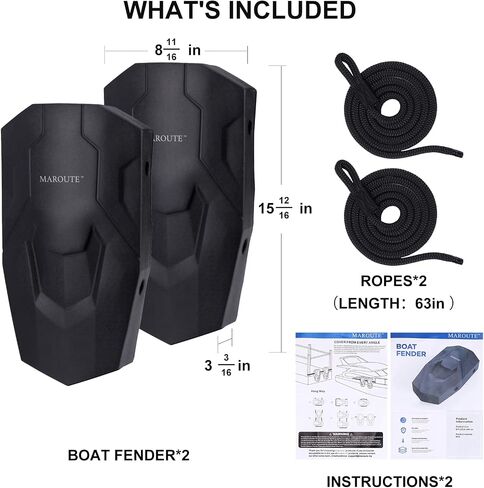 Boat Fenders 2 Packs Boat Bumpers for Docking with Ropes,Upgraded Boat Fenders Bumpers Fit for Bass Boat and Jon Boat,Dock,etc in Saudi Arabia
