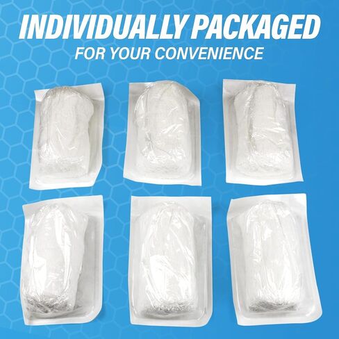 Cotton Gauze Roll-kerlix Gauze Bandage Rolls -24 Rolls -STERILE - 4 Inches X 12 feet -Extra Absorbency - Medical Gauze Bandage -6 ply - Latex Free -Each roll Individual Wrapped-Hospital Grade Quality in Saudi Arabia