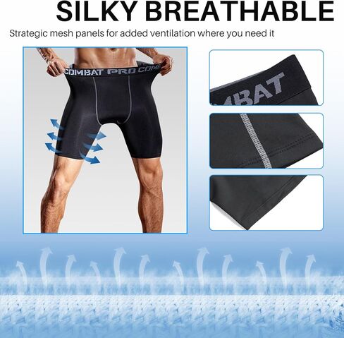 سراويل قصيرة مضغوطة من SS COLOR FISH للرجال، ملابس داخلية رياضية قابلة للتنفس، ملابس رياضية ضيقة لكرة السلة in Kuwait