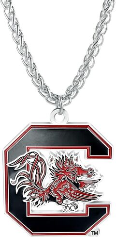 NCAA South Carolina Fighting Gamecocks Large 2.5" Primary Team Logo Necklace with 30" Designer Chain in Saudi Arabia