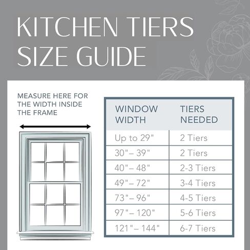 ستائر نافذة Elrene Home Fashions Tucker Ticking Ticking Tier للمطبخ أو الحمام، مقاس 76.2 سم × 91.44 سم، مجموعة من قطعتين، أحمر in Saudi Arabia