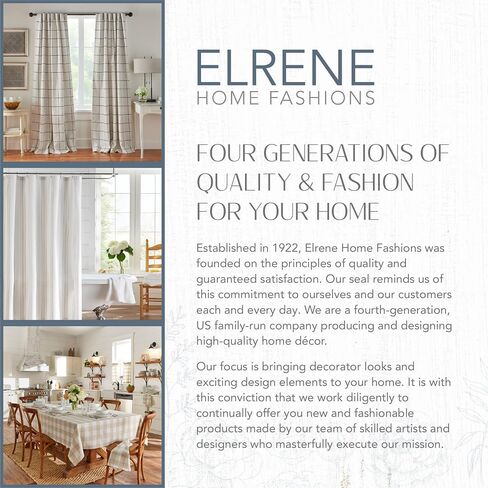 ستائر نافذة Elrene Home Fashions Tucker Ticking Ticking Tier للمطبخ أو الحمام، مقاس 76.2 سم × 91.44 سم، مجموعة من قطعتين، أحمر in Saudi Arabia