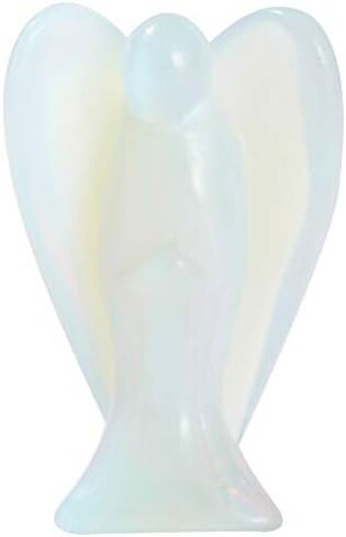 Rose Quartz Crystal Angel Figurine Peace Angel Statue Angel Healing Statue Pocket Guardian Healing Stone 2 Inches(50mm)(Rose Quartz) in Saudi Arabia