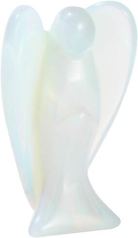 Rose Quartz Crystal Angel Figurine Peace Angel Statue Angel Healing Statue Pocket Guardian Healing Stone 2 Inches(50mm)(Rose Quartz) in Saudi Arabia
