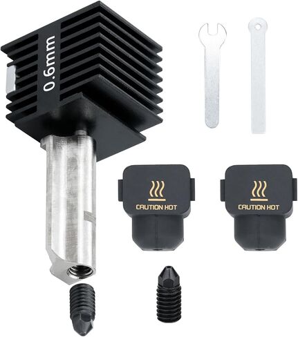 Upgrade A1 Hotend Print Head High Temperature Hardened Steel Nozzle Hot End w/ 2X Silicone Cover Sock Compatible with BambuLab A1, A1 Mini 3D Printer Extruder Replacement Accessories (0.4mm) in Saudi Arabia