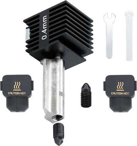 Upgrade A1 Hotend Print Head High Temperature Hardened Steel Nozzle Hot End w/ 2X Silicone Cover Sock Compatible with BambuLab A1, A1 Mini 3D Printer Extruder Replacement Accessories (0.4mm) in Saudi Arabia