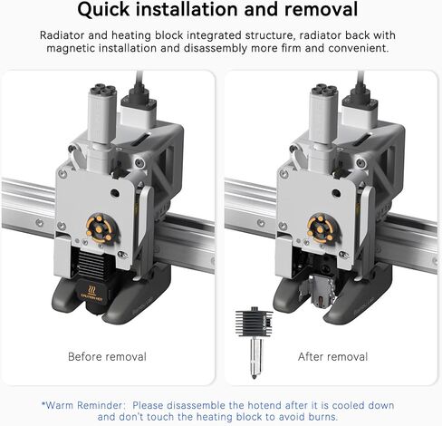 Upgrade A1 Hotend Print Head High Temperature Hardened Steel Nozzle Hot End w/ 2X Silicone Cover Sock Compatible with BambuLab A1, A1 Mini 3D Printer Extruder Replacement Accessories (0.4mm) in Saudi Arabia