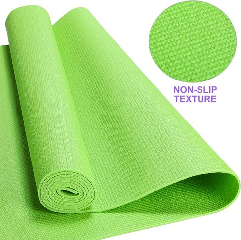 24 Pcs 3 mm Thick Yoga Mat Bulk, 68.11 x 24.02 Inches Exercise Workout Mat Non Slip Fitness Yoga Pad for Women Kids Gym Home Yoga Pilates, Reliable Sturdy Material and Easy to Clean (Multicolor) in Saudi Arabia