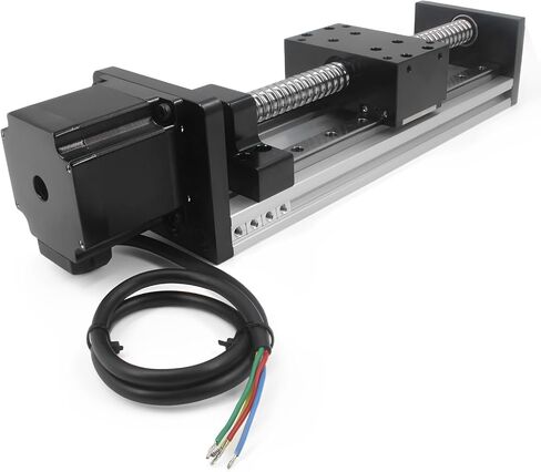 Zeberoxyz Dual Linear Rail Guide Ballscrew SFU1605 with Square Linear Rails with NEMA23 Stepper Motor, 150mm Effective Stroke Length for CNC Router Parts X Y Z Linear Stage Actuator (150mm Stroke) in Saudi Arabia