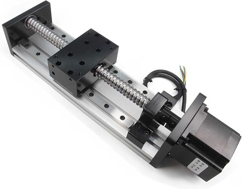 Zeberoxyz Dual Linear Rail Guide Ballscrew SFU1605 with Square Linear Rails with NEMA23 Stepper Motor, 150mm Effective Stroke Length for CNC Router Parts X Y Z Linear Stage Actuator (150mm Stroke) in Saudi Arabia