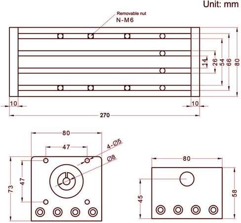 Zeberoxyz Dual Linear Rail Guide Ballscrew SFU1605 with Square Linear Rails with NEMA23 Stepper Motor, 150mm Effective Stroke Length for CNC Router Parts X Y Z Linear Stage Actuator (150mm Stroke) in Saudi Arabia