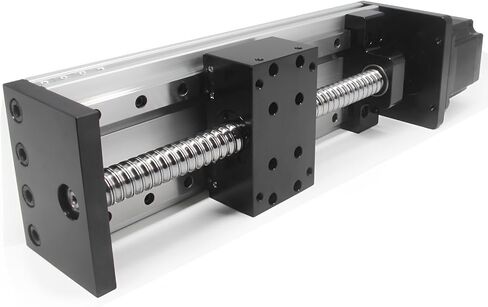 Zeberoxyz Dual Linear Rail Guide Ballscrew SFU1605 with Square Linear Rails with NEMA23 Stepper Motor, 150mm Effective Stroke Length for CNC Router Parts X Y Z Linear Stage Actuator (150mm Stroke) in Saudi Arabia
