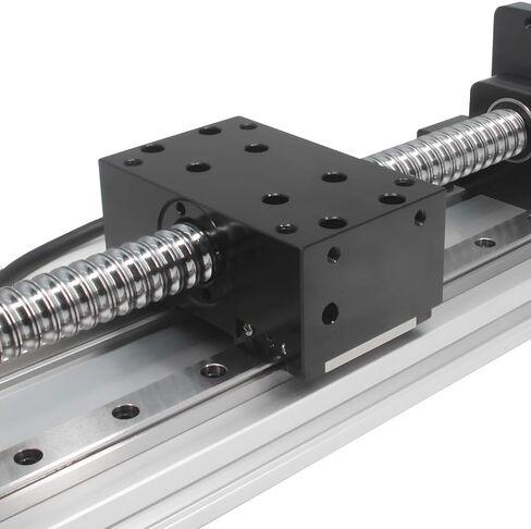 Zeberoxyz Dual Linear Rail Guide Ballscrew SFU1605 with Square Linear Rails with NEMA23 Stepper Motor, 150mm Effective Stroke Length for CNC Router Parts X Y Z Linear Stage Actuator (150mm Stroke) in Saudi Arabia