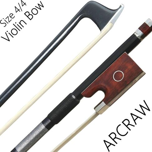 Carbon Fiber Violin Bow 4/4 Full Size Carbon Fiber Stick Snakewood Frog Natural Horsehair for Violinists Fiddlers Teacher Student Professional in Saudi Arabia