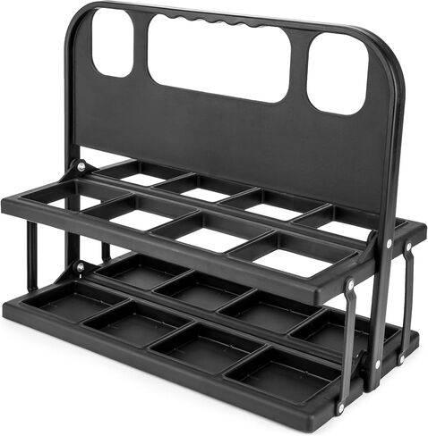 حاملة مشروبات رياضية قابلة للطي من Crown Sporting Goods مع 8 زجاجات ضغط بلاستيكية بوزن 36 أونصة in Kuwait