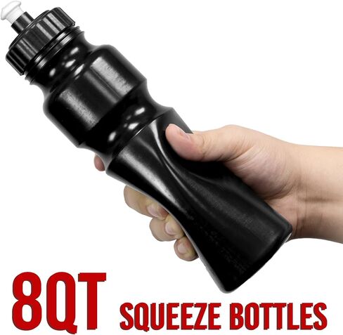 حاملة مشروبات رياضية قابلة للطي من Crown Sporting Goods مع 8 زجاجات ضغط بلاستيكية بوزن 36 أونصة in Kuwait