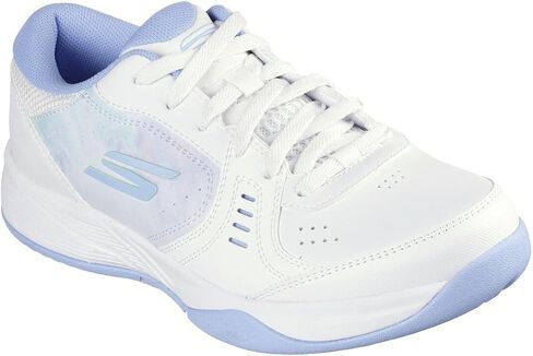 Skechers Women's Viper Court Smash (White/Aqua, 6) in Saudi Arabia