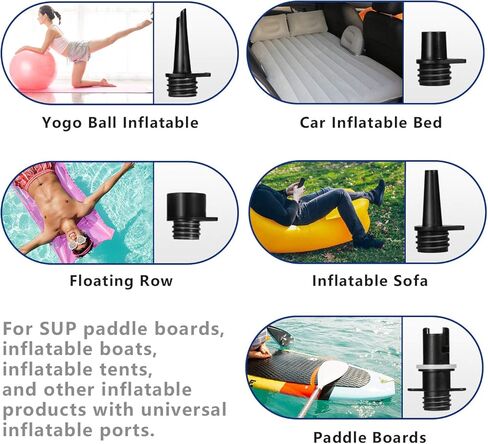 مضخة لوح التجديف Tonsim مضخة سوب مضخة لوح التجديف الكهربائية مضخة كهربائية للوحة التجديف DC12V 110W مضخة هواء بحد أقصى 20 رطل لكل بوصة مربعة للوقوف على لوح التجديف خيمة قابلة للنفخ ومراتب هوائية in Kuwait