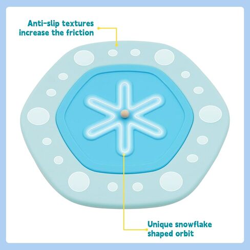 لوح التوازن المتذبذب للأطفال، لوح المتاهة السداسي الهزاز مع أحجار متدرجة تحميل 110 رطل، اللعب النشط والتمرين للأطفال الصغار (أزرق) in Kuwait