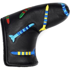 Golf Headcovers Driver Cover Fairway Wood Headcovers Hybrid Head Cover Missile Design Leather Golf 3 Wood Head Cover black
