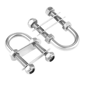 2pcs Marine Boat Stern Bow Eye Tie Down U-Bolt Rigging 316 Stainless Steel,M10x90x130x36mm