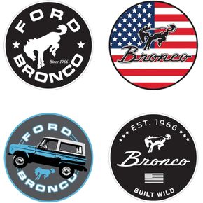 Ford Bronco 4" Round Premium Vinyl Sticker 4-Pack