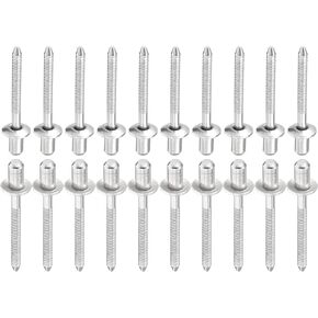 3.2mm x 13mm (DxL) Blind Rivets - 25Pack - Good for Machinery Joining - 304 Stainless Steel Dome Closed End Rivet
