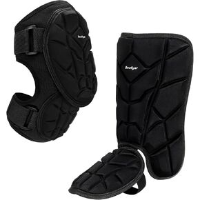 Baseball Softball Batters Elbow Guard and Batters Leg Guard Set for Adult