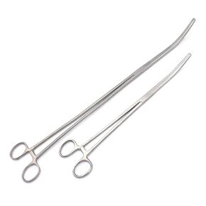 OdontoMed2011 2pc Fishing Set 12" + 15" Curved Hemostat Forceps Locking Clamps Stainless