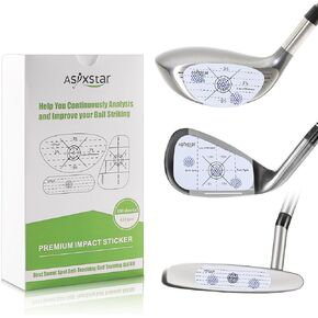 Golf Impact Tape - golf impact stickers for Golf Clubs Golf Training aid,Self-Teaching Sweet Spot and Shot Consistency Analysis, golf club face impact tape for Woods Irons and Putters 300Pcs