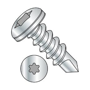 Small Parts 1212KTP Steel Self-Drilling Screw, Zinc Plated Finish, Pan Head, Star Drive, #3 Drill Point, #12-14 Thread Size, 3/4" Length (Pack of 50)
