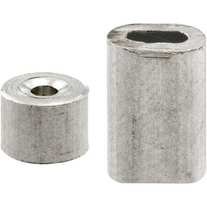 Prime-Line GD 12150 3/32 In. Aluminum Ferrules and Stops (2 pack)
