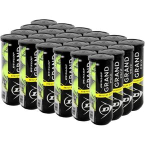 DUNLOP Grand Prix Regular Duty All-Court Tennis Balls - 3 Ball Can (24 Cans = 1 Case)