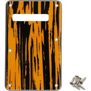 Shengsui Strat Pickguard Tremolo غطاء التجويف الخلفي للجيتار الكهربائي القياسي Strat/Stratocaster الطراز الحديث اللؤلؤة السوداء
