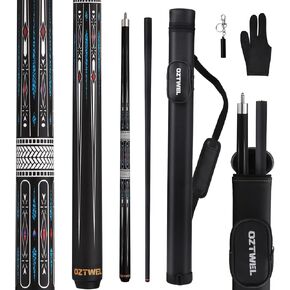 Pool Cue Stick with Case, 12.8mm Glass Fiber Pool Cue Stick