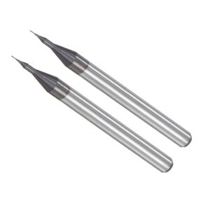 End Mill CNC Router Bits, 1/8" Shank 8.5mm Cutting 1.5mm Dia, Diamond Film Tungsten Carbide Milling Cutter Right Hand - (Applications: for CNC Drilling Engraving), 5-Pieces
