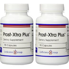Prost-Xtra Plus (2 Bottle kit) with Rye Grass, 300mg Plant Sterols, Saw Palmetto, Zinc, Vitamin E 90 Capsules Each