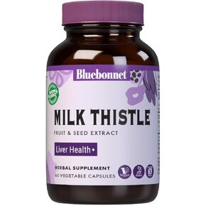 BlueBonnet Milk Thistle Fruit and Seed Extract Supplement, 60 Count