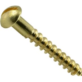 014973132149 Slotted Round Wood Screws, 8 x 1-1/4, Piece-25