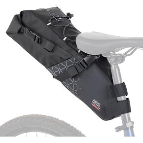 KEMIMOTO 13L Bike Saddle Bag - Waterproof Large Capacity Bike Seat Bag Adjustable Bikepacking Bicycle Bag Cycling Storage Accessories for Mountain Road Bike