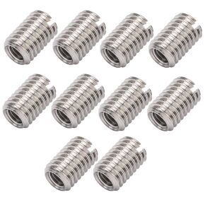 M8 to M5 Thread Adapter,M5 Insert Stainless,Threaded Inserts,10Pcs Thread Repairing Nut Stainless Steel Fastener Accessory M5 X 0.8Mm M8 X 1.25Mm 12Mm