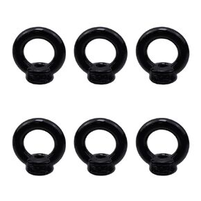 Lifting Eye Nut Stainless Steel 304,6PCS 5/16" UNC(M8) Heavy Duty Marine Grade, Hardware Ring Shaped Eye Bolt-Black