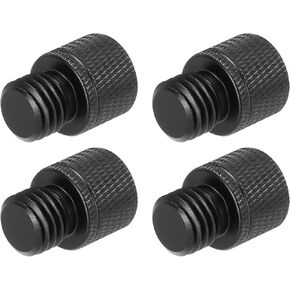 MECCANIXITY 4Pcs Mic Stand Adapter 3/8 Female to M6 Male Thread Screw Adapter Aluminum Alloy for Microphone Tripod Stand Mount Black