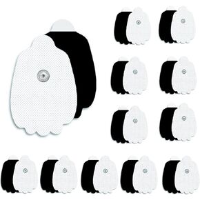 40 Pcs TENS Pads Electrodes, Reusable Long-Lasting Self-Adhesive Non-Irritating Snap for Tens Unit Replacement Patches with Standard 3.5mm Snap-on Connector, Compatible with Belifu, Brilnurse