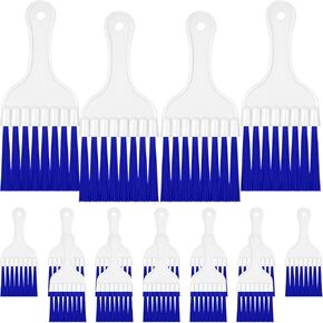 8 Packs Air Conditioner Condenser Cleaning Brush Refrigerator Coil Brush HVAC Coil Cleaner Brush Small Plastic Whisk Brush (Blue)