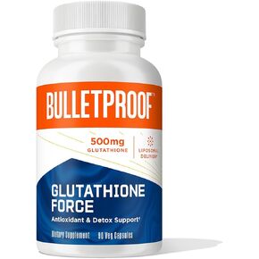 Bulletproof Liposomal Glutathione Force Antioxidant Capsules, 30 Count, Supplement for Liver Health and Immune Support, 30 Servings