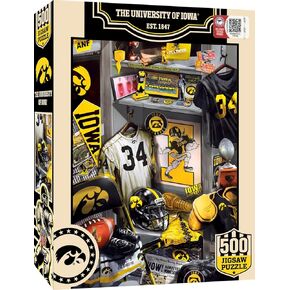 MasterPieces Game Day 500 Piece Jigsaw Puzzle for Adults - NCAA Iowa Hawkeyes Locker Room - 15"x21"