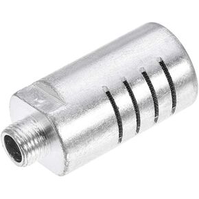 uxcell Pneumatic Air Muffler G1/8 Male Thread Strainer Aluminum Alloy Breather Exhaust Muffler