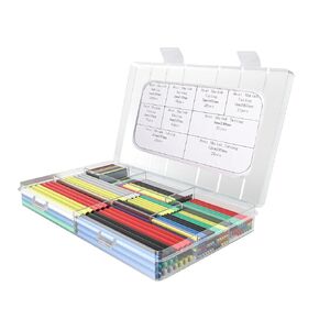 Aoje Link Heat Shrink Tubing Kit Heat Shrink Tubes Wire Wrap Ratio 2 1 Electrical Cable Sleeve Assortment with Storage Case for Long Lasting Insulation Protection 9 Sizes 7 Colors 385pcs Blue